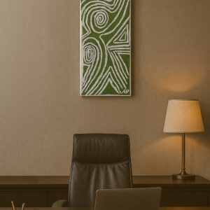 Grænt hringlaga mynstur