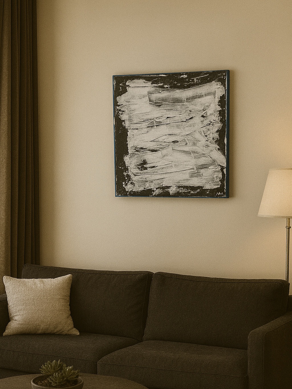 Svart-hvítt kaótískt verk